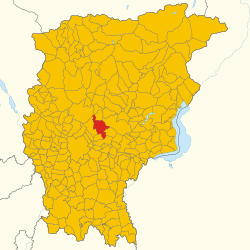 Map of Nembro (Province of Bergamo, region Lombardy, Italy 2024)